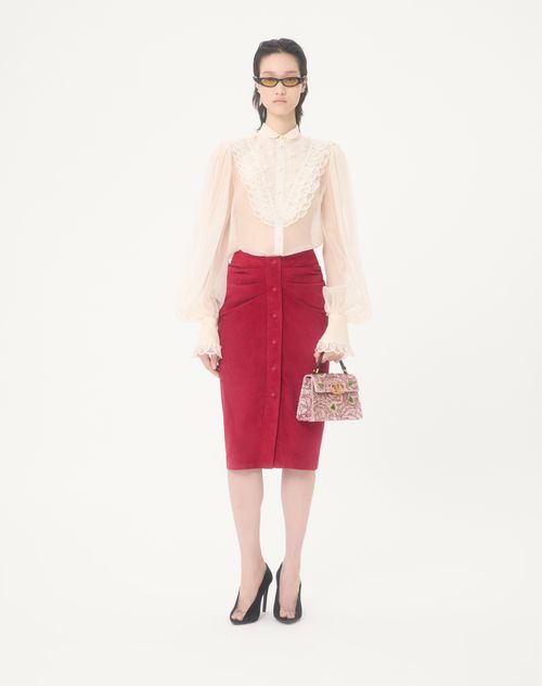 Valentino Garavani - Valentino Garavani Mini Vsling Embroidered Handbag - Pink/multicolor - Woman - Top Handle Bags